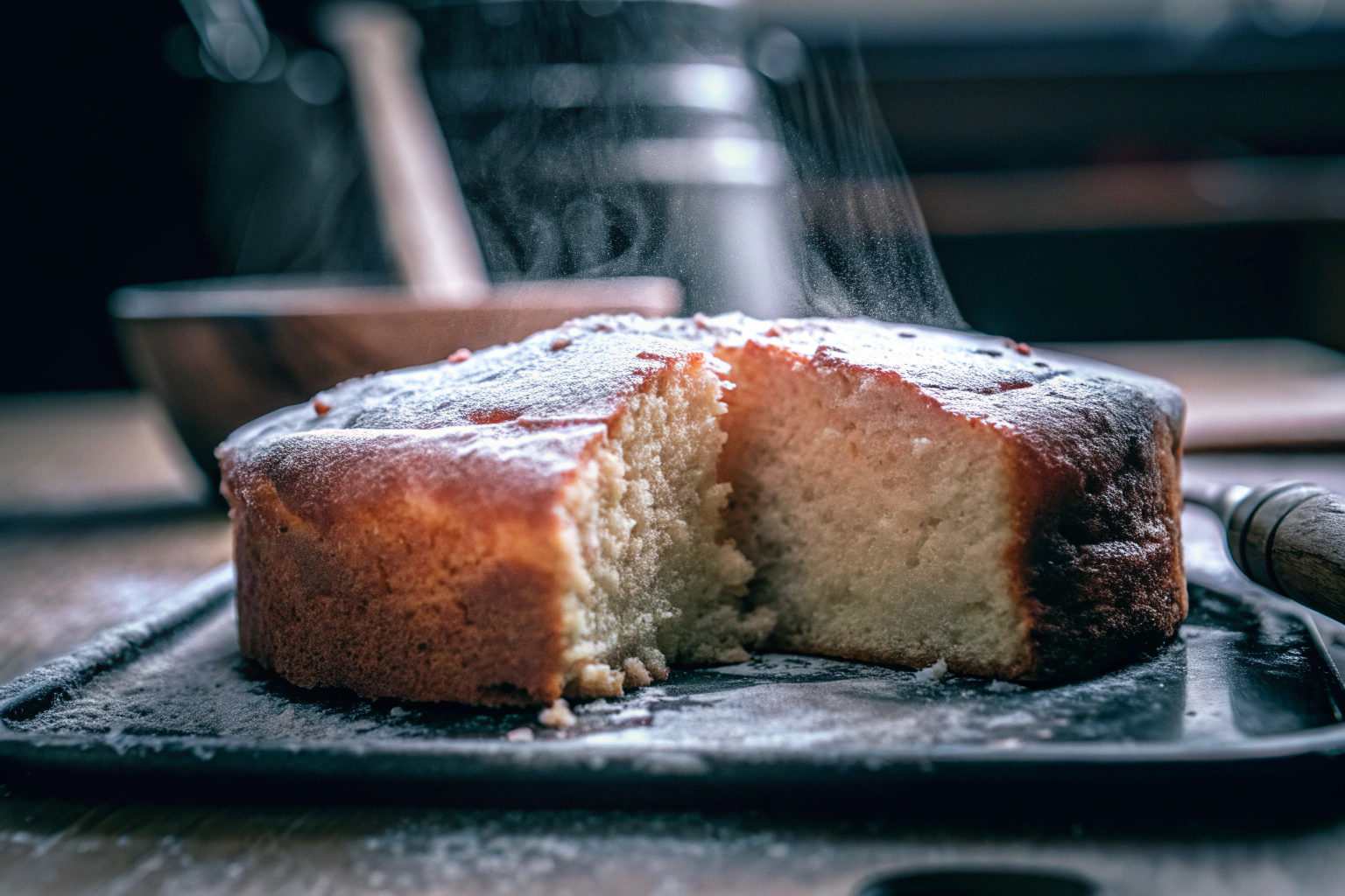 Frisch gebackener Vanillekuchen