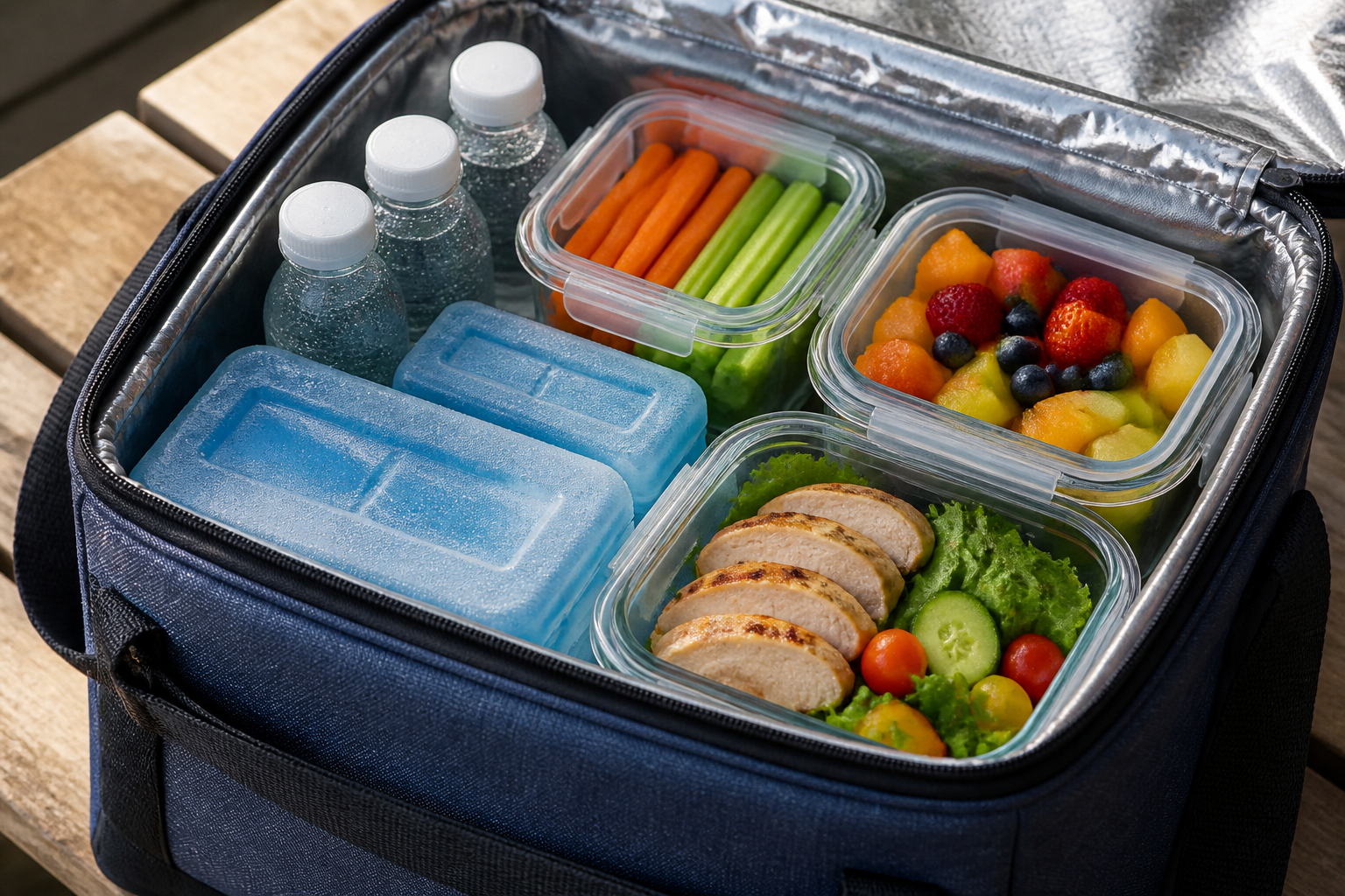 Kühltasche für ein Picknick richtig packen