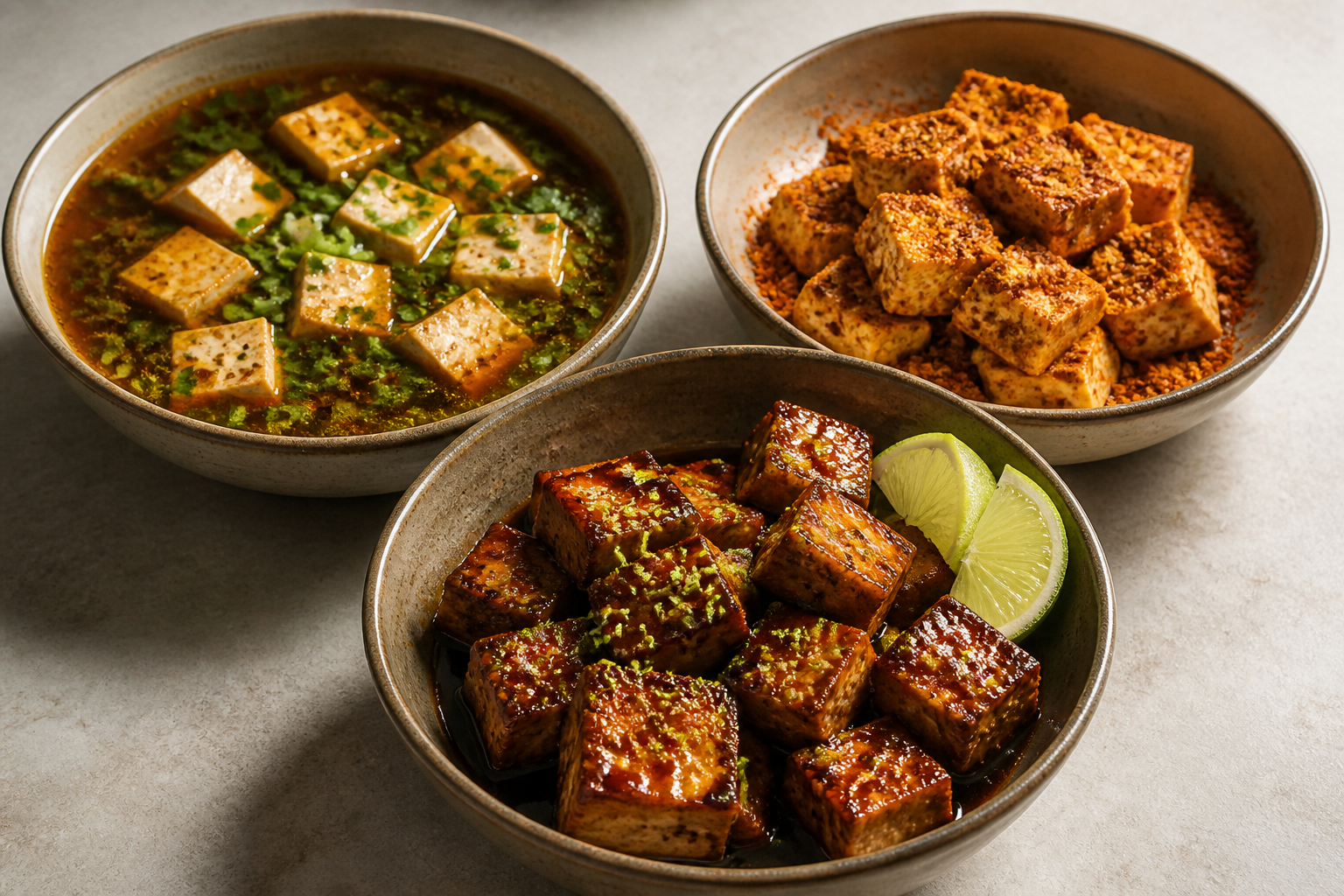 Drei schnelle Marinaden für Tofu