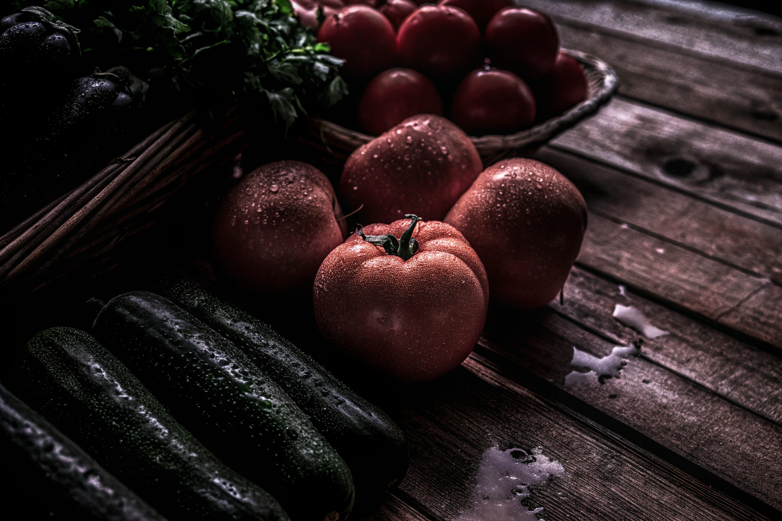 Frisches Obst und Gemüse als Zutaten