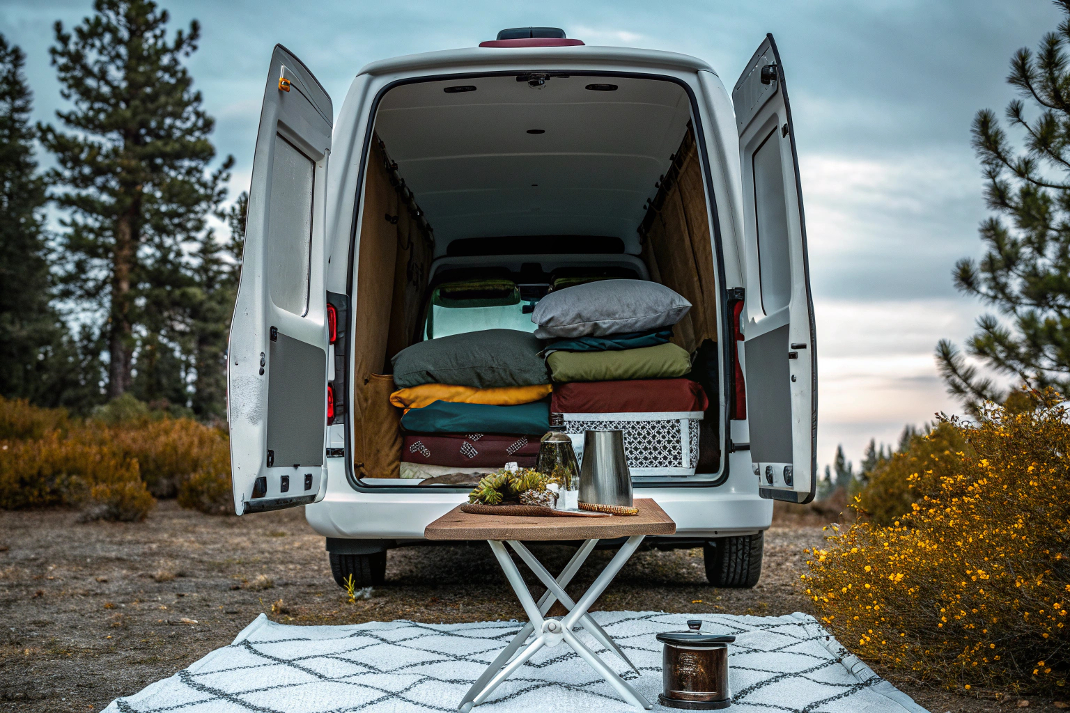 Organisierte Campingausrüstung