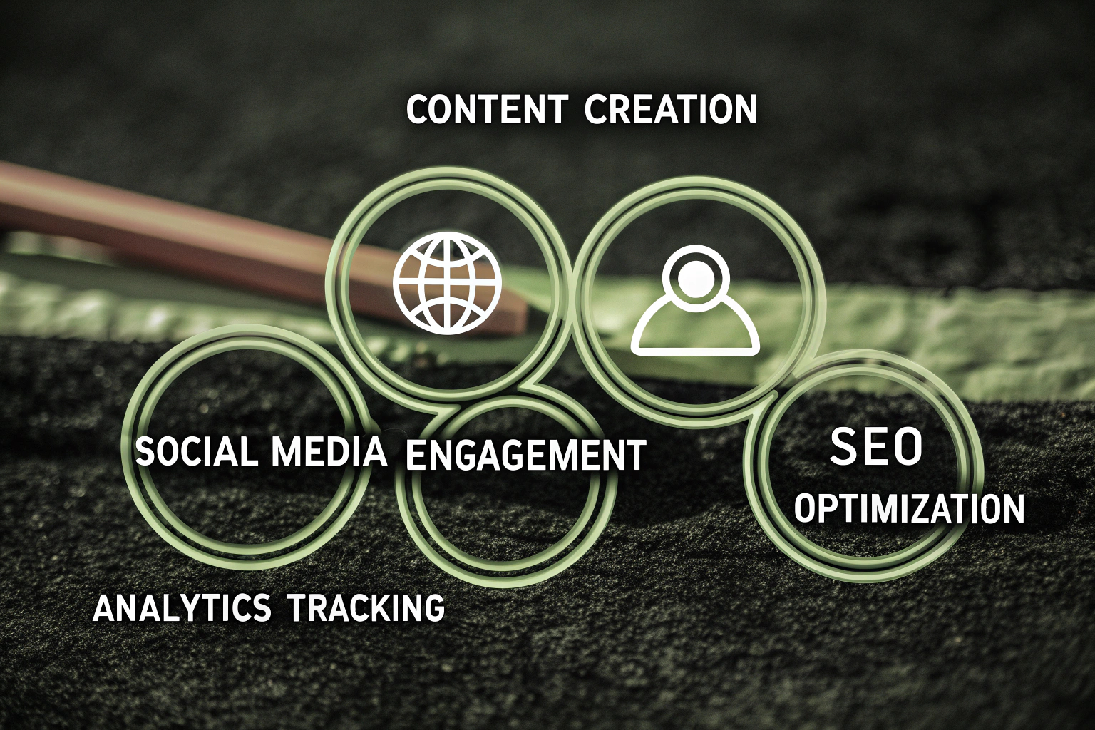 Diagramm der Online-Marketing-Strategie