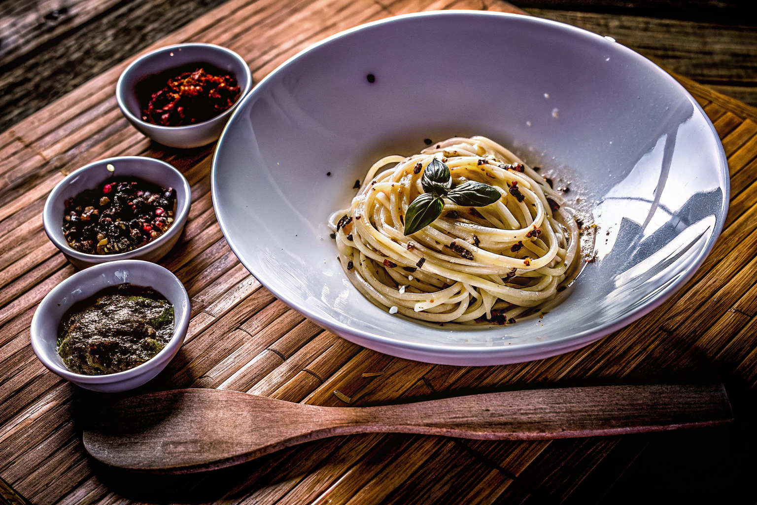 Pasta mit Gewürzen