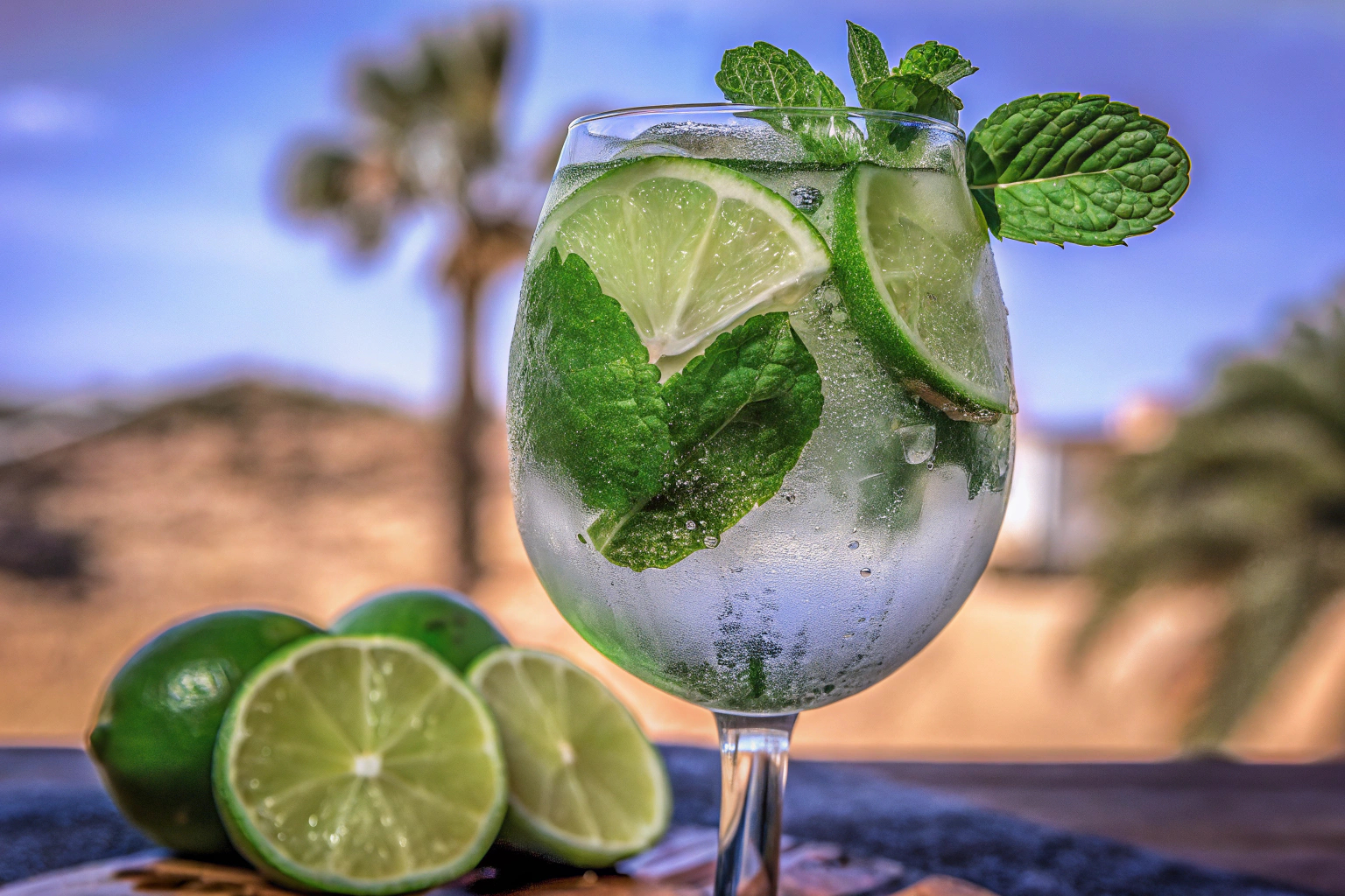 Mojito Cocktail mit Minze und Limetten