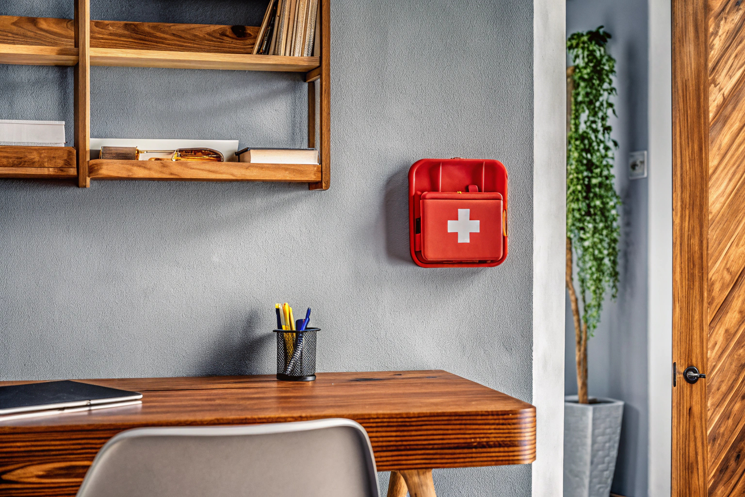 Erste Hilfe Koffer im Home Office