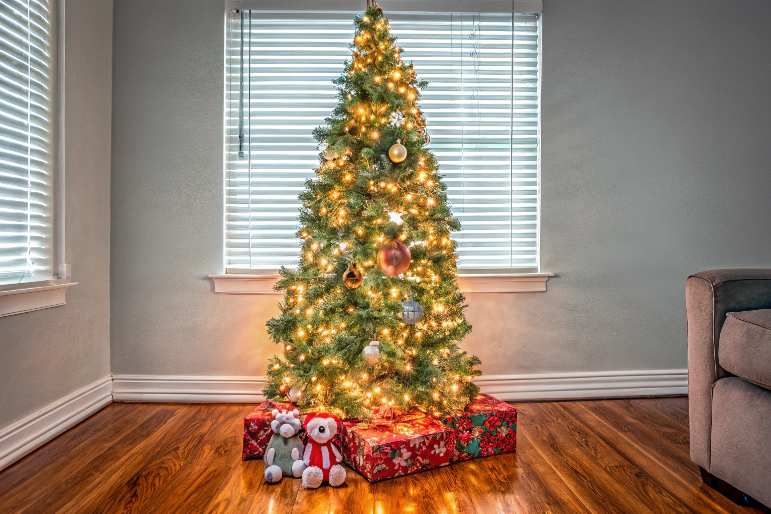 Weihnachtsbaum mit Weihnachtsmäusen Deko