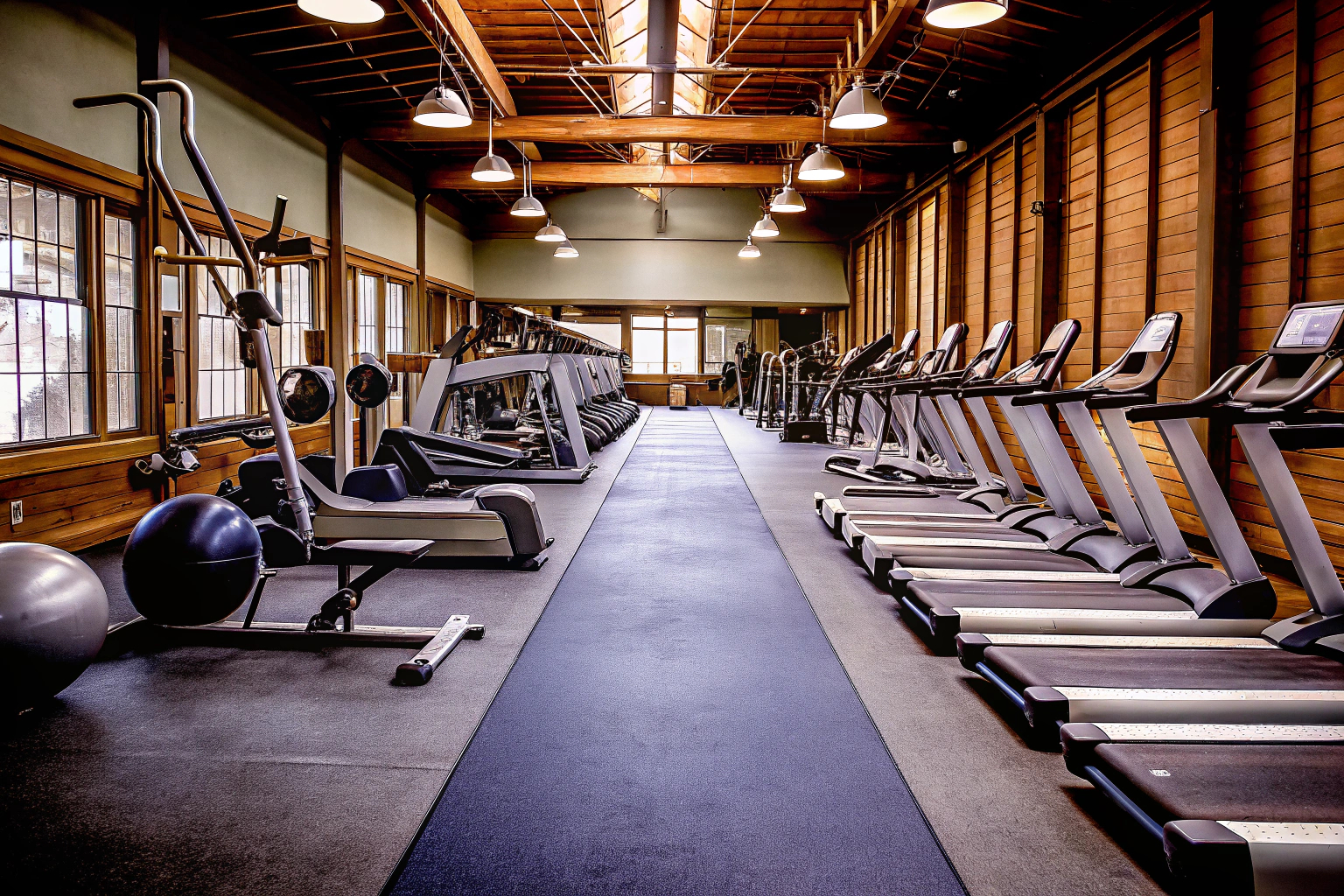 Fitnessstudio mit Geräten