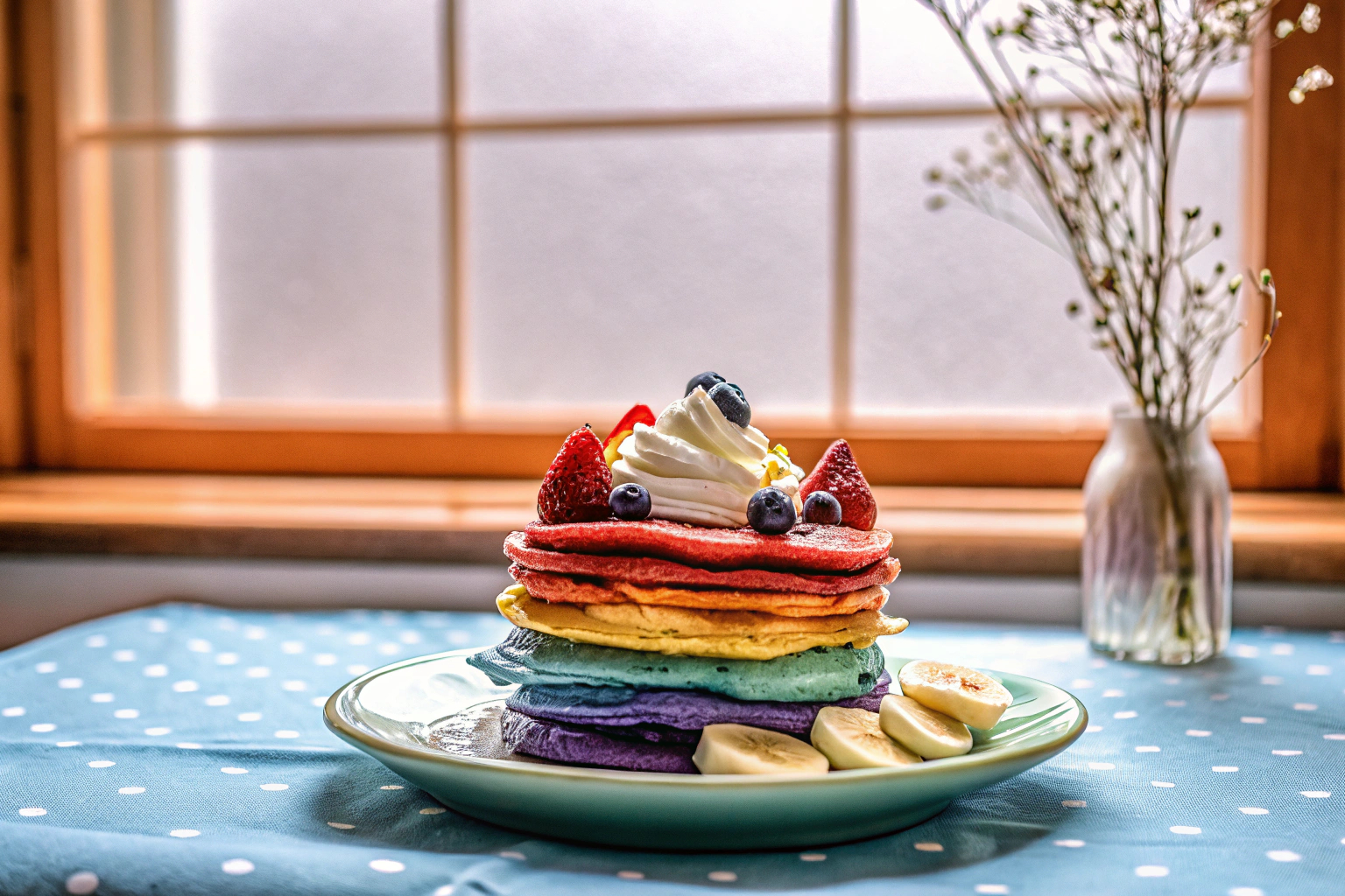 Bunte Pancakes für Kinder