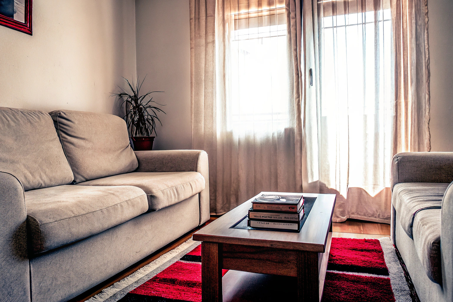 Minimalistisches Wohnzimmer