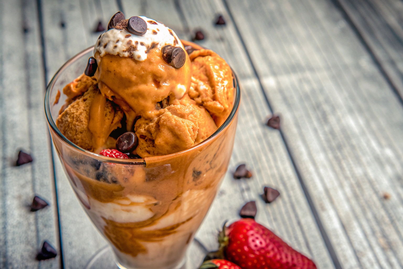 Eiscreme mit Schogetten Stückchen