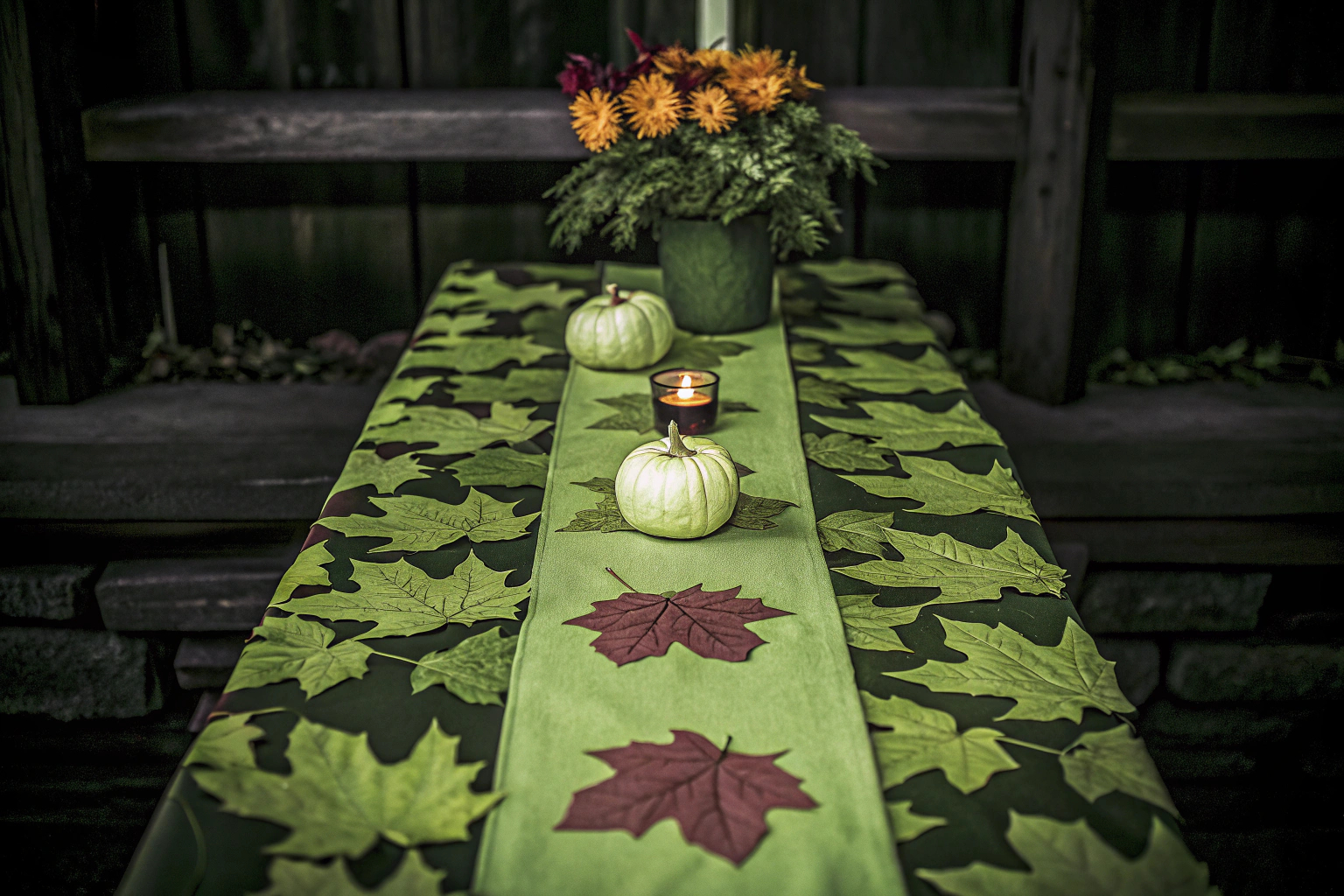 Herbstlich gedeckter Tisch