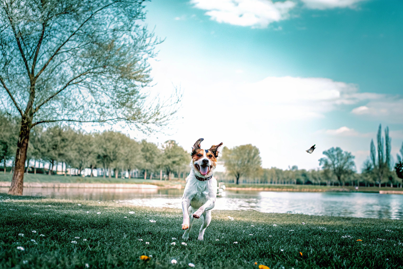 Hund im Park