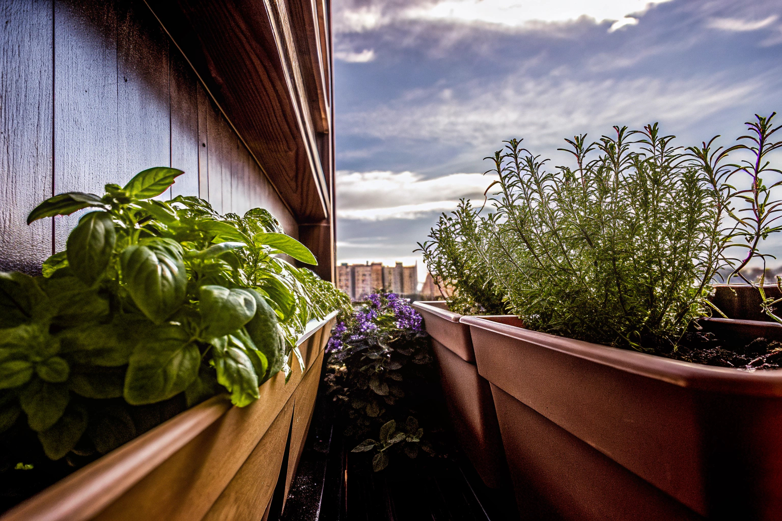 Urbaner Balkon-Garten