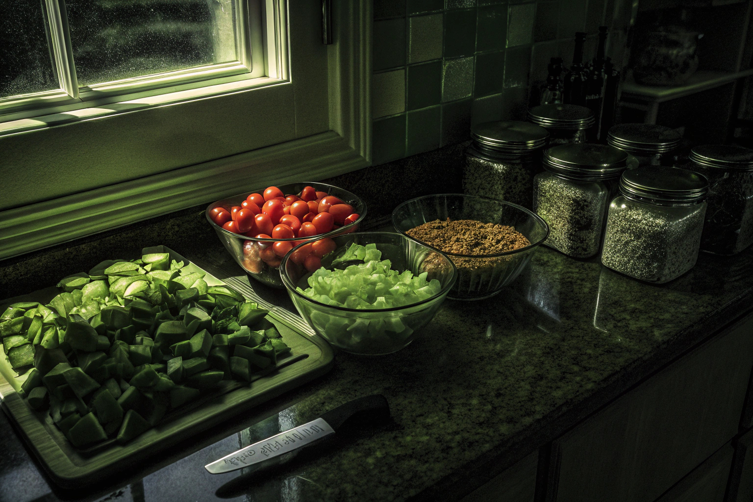 Zutaten für Meal Prep vorbereiten