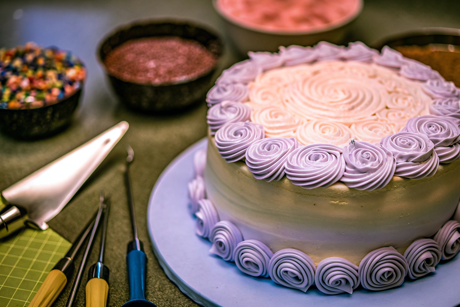 Kreative Kuchendekoration mit Spritzbeuteln