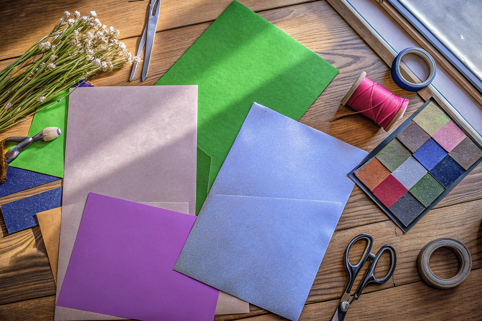Materialien zur Gestaltung von Einladungskarten
