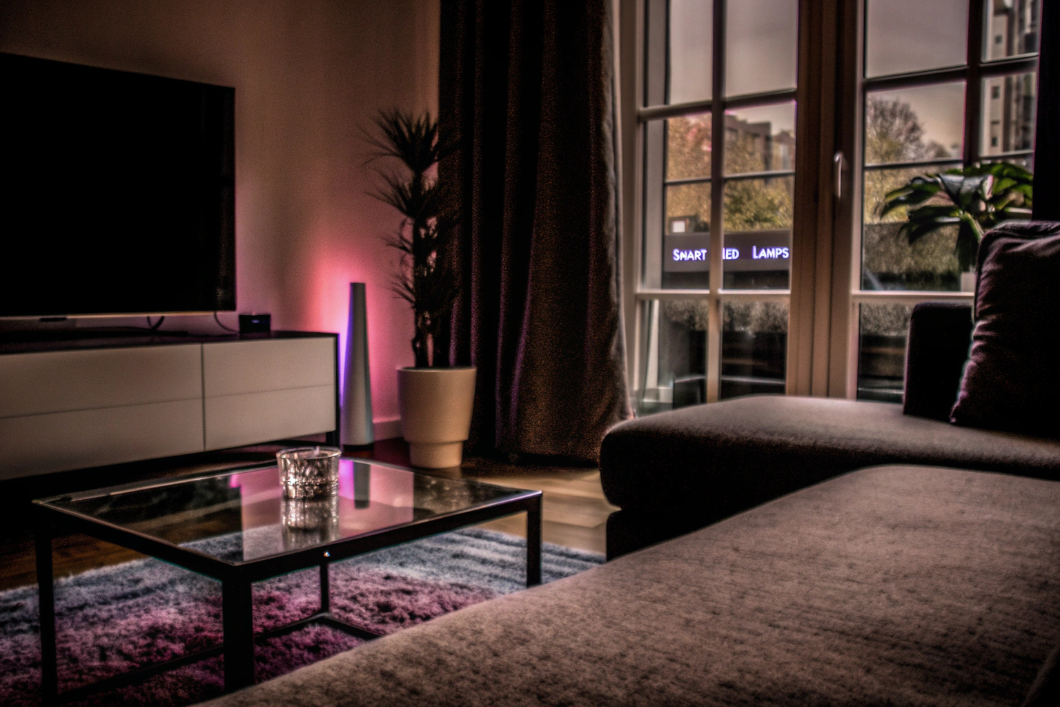 Modernes Smart Home Wohnzimmer