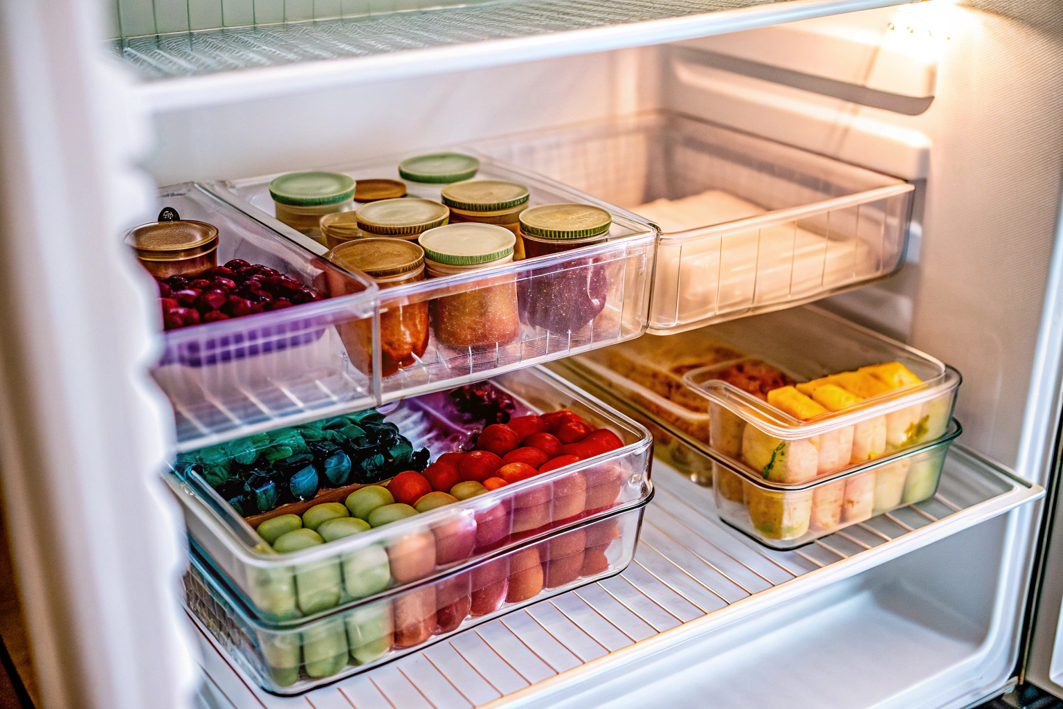 Organisierter Kühlschrank