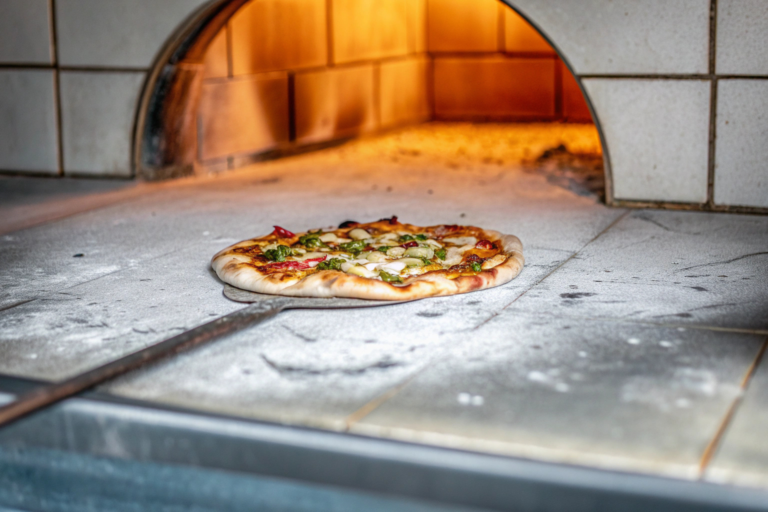 Pizzastein im Backofen