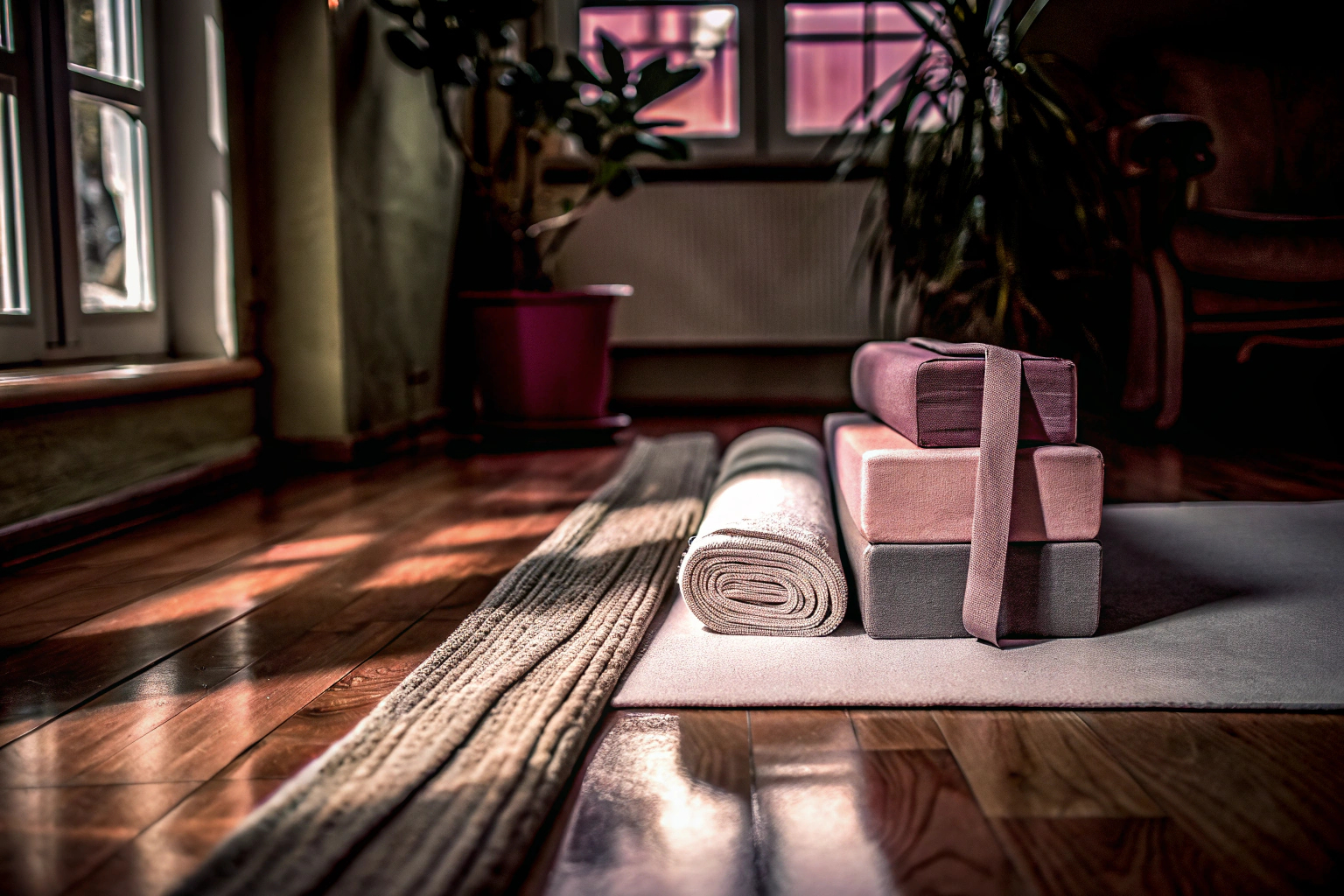 Yoga-Setup für Zuhause