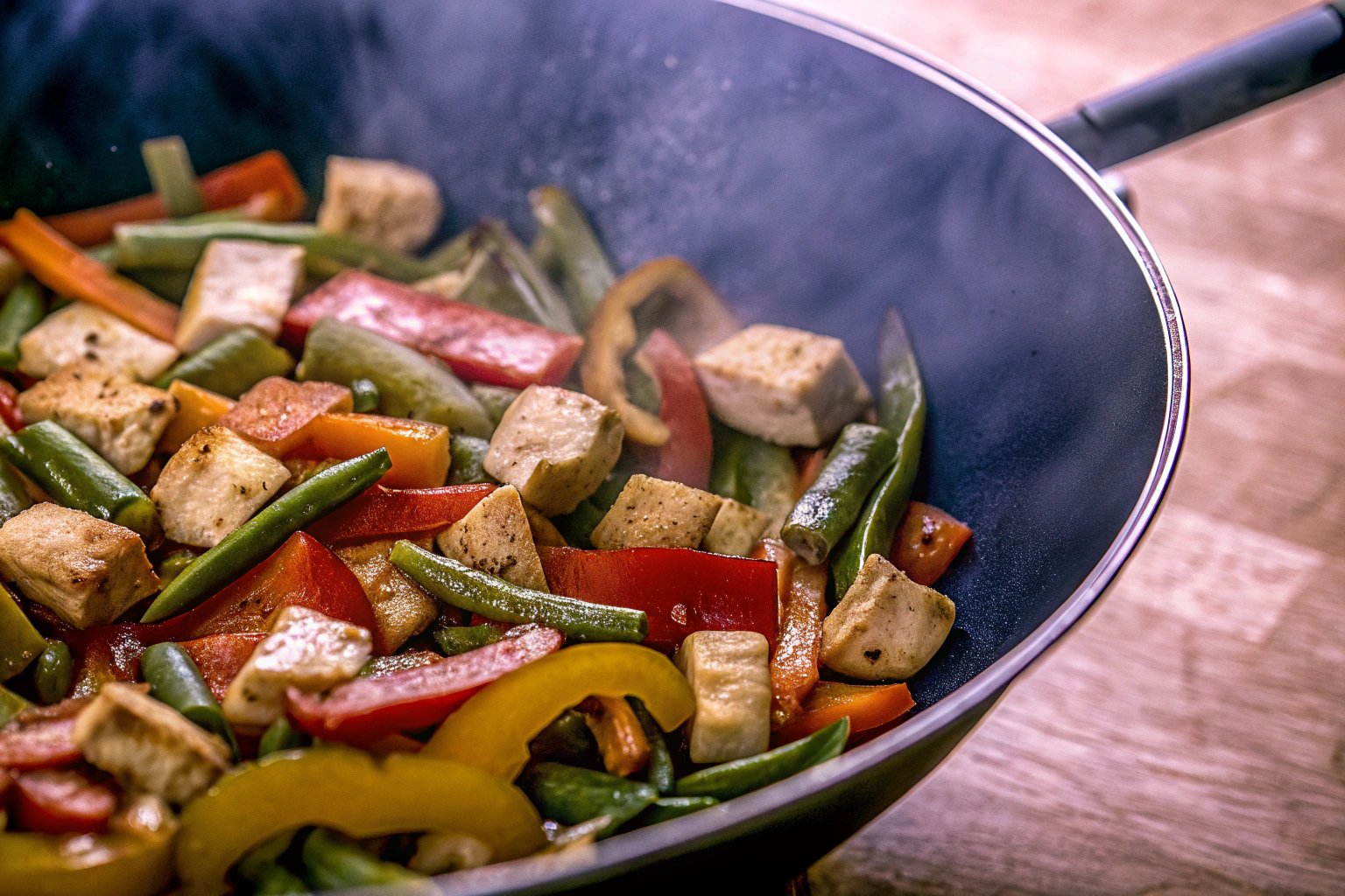 Vegetarisches Wok-Gericht