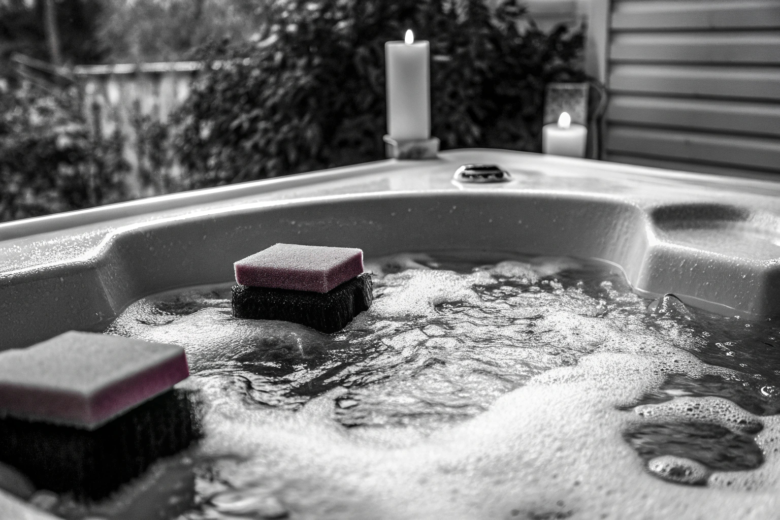 Ölabsorbierende Schwämme im Whirlpool