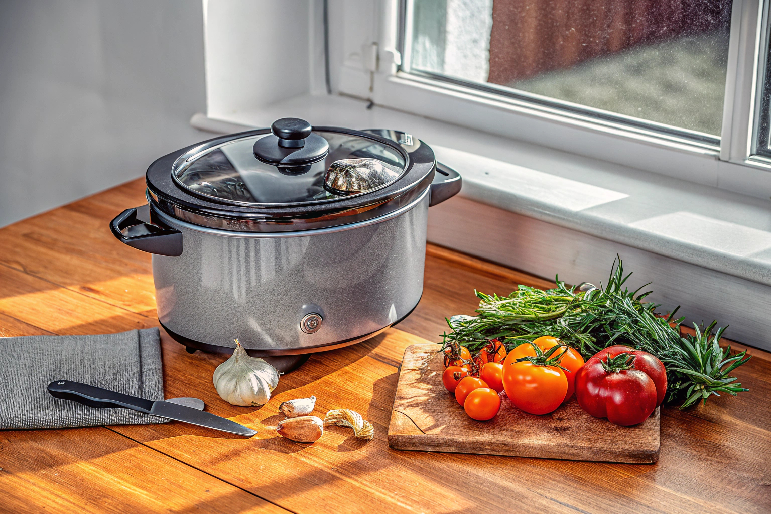 Slow Cooker mit frischen Zutaten