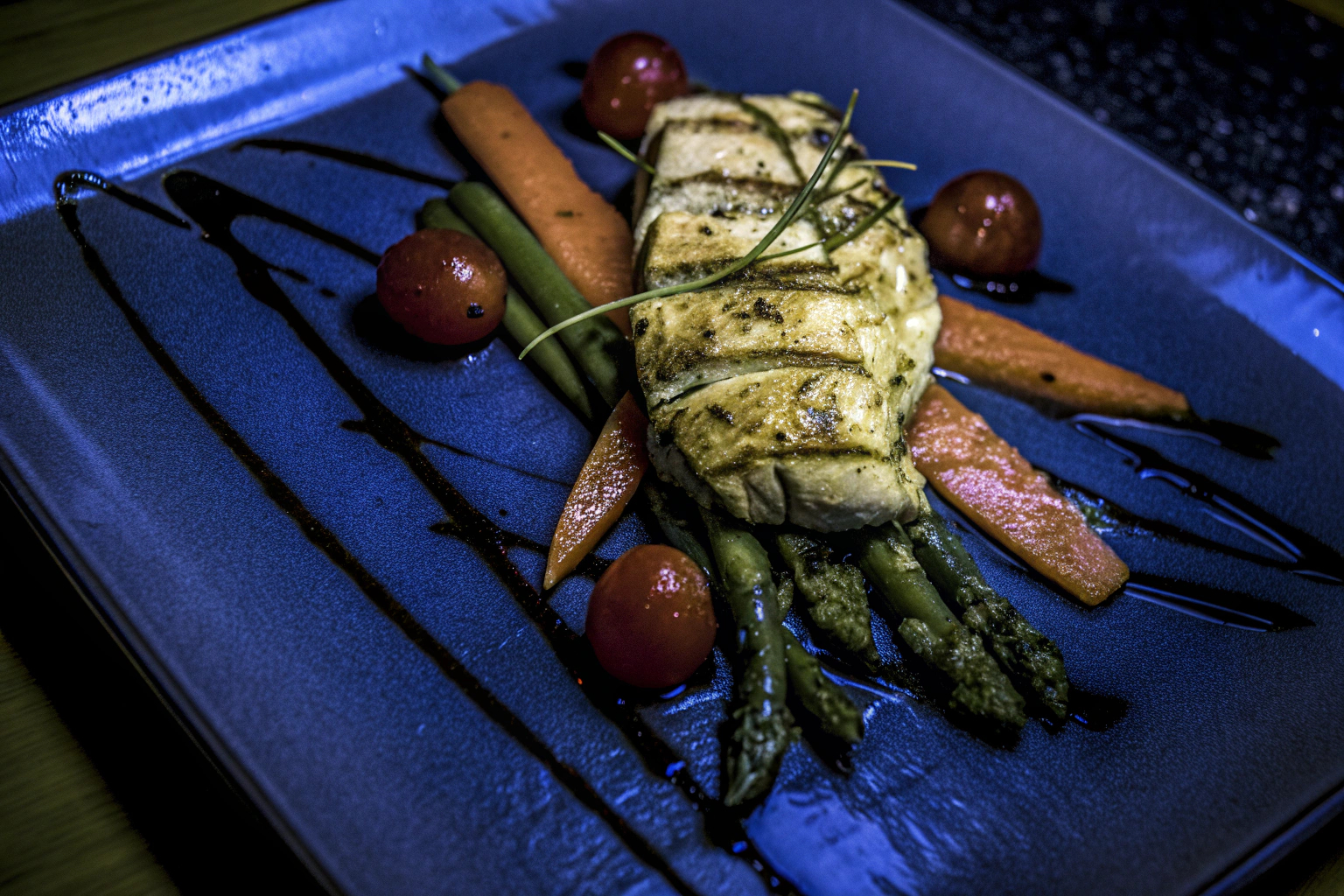 Elegante Food-Präsentation