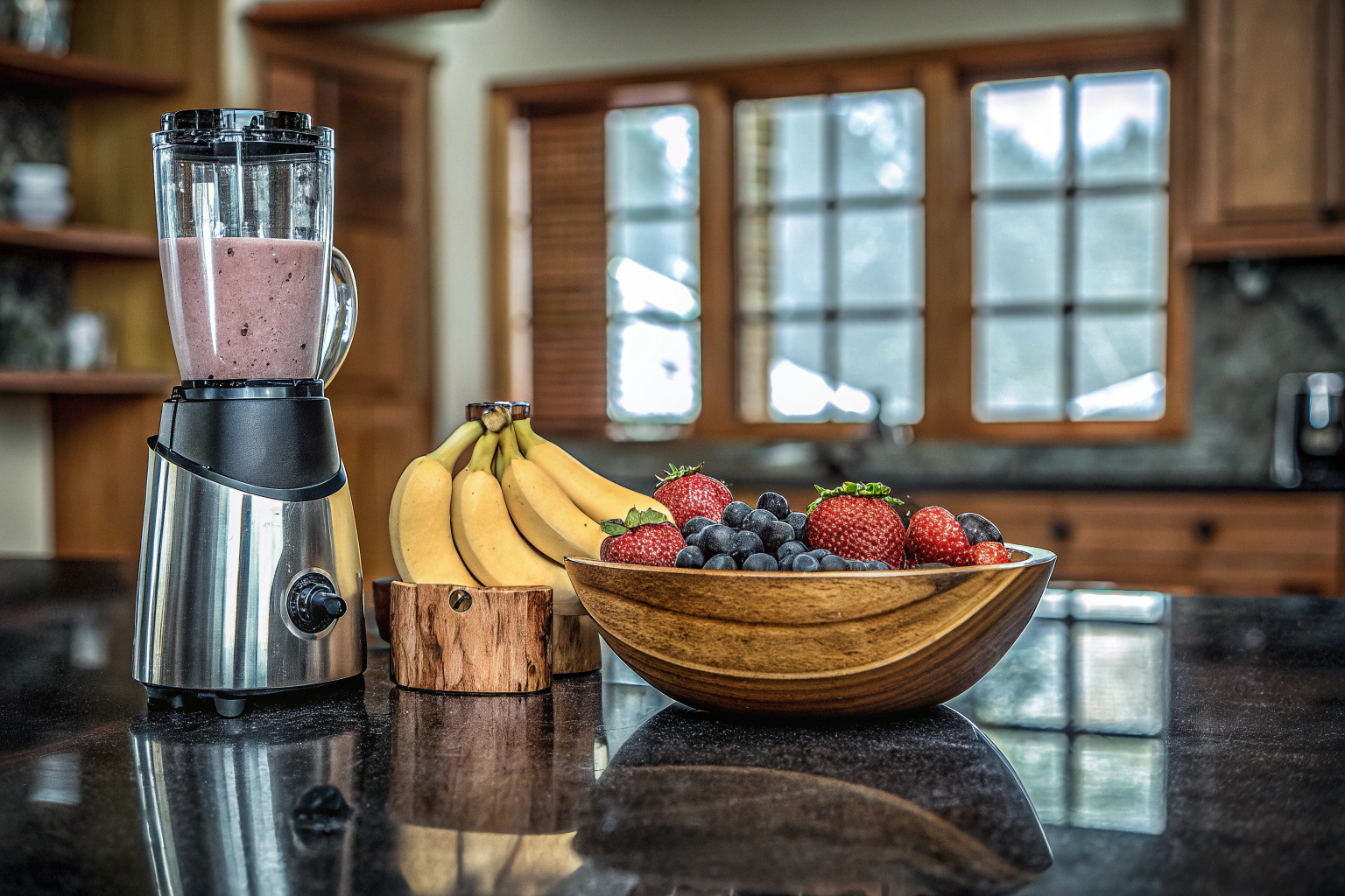 Moderner Smoothie-Bereich in der Küche