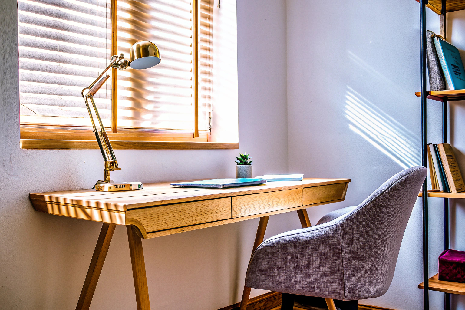 Stilvolles Homeoffice mit ergonomischem Stuhl