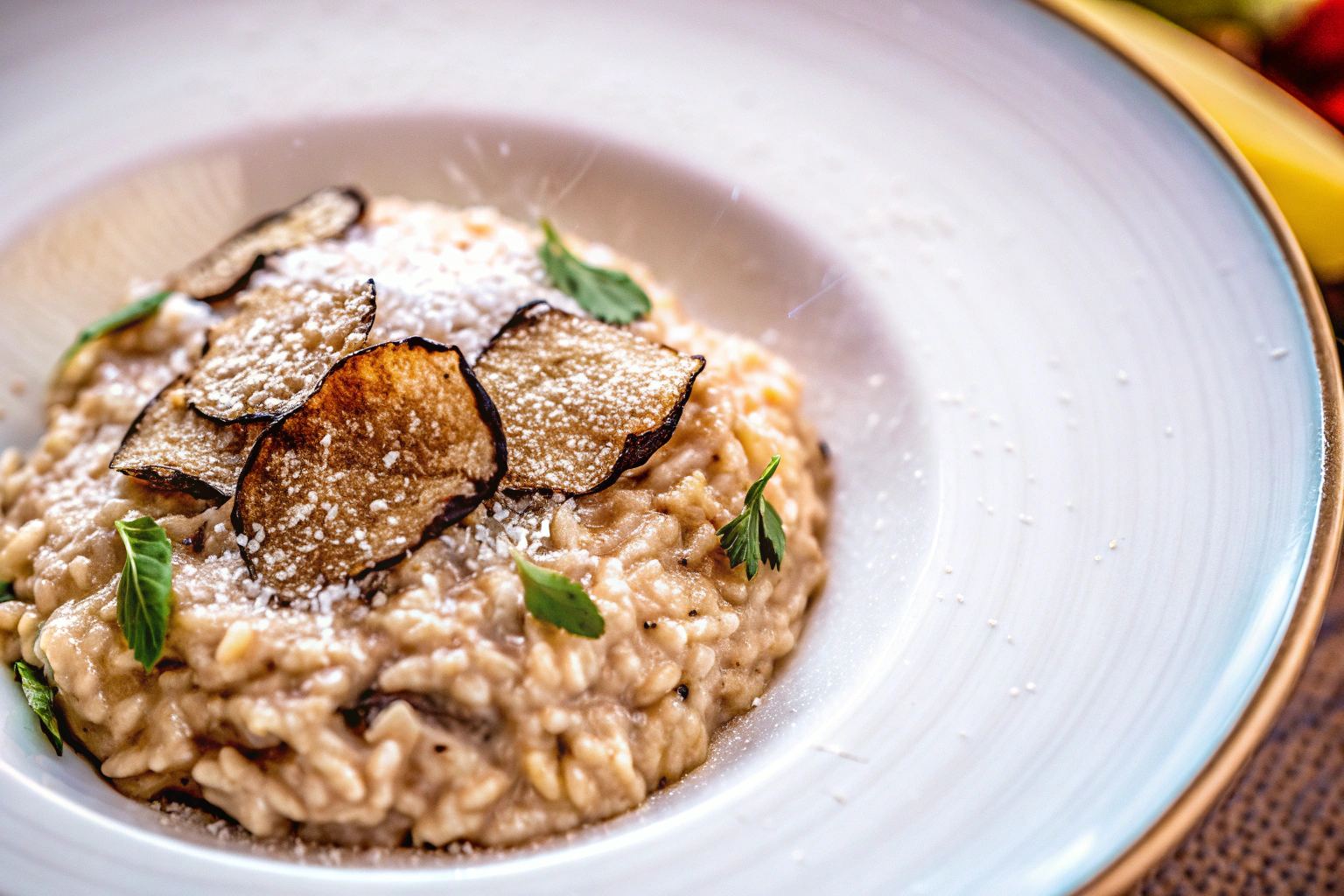 Trüffel-Risotto serviert