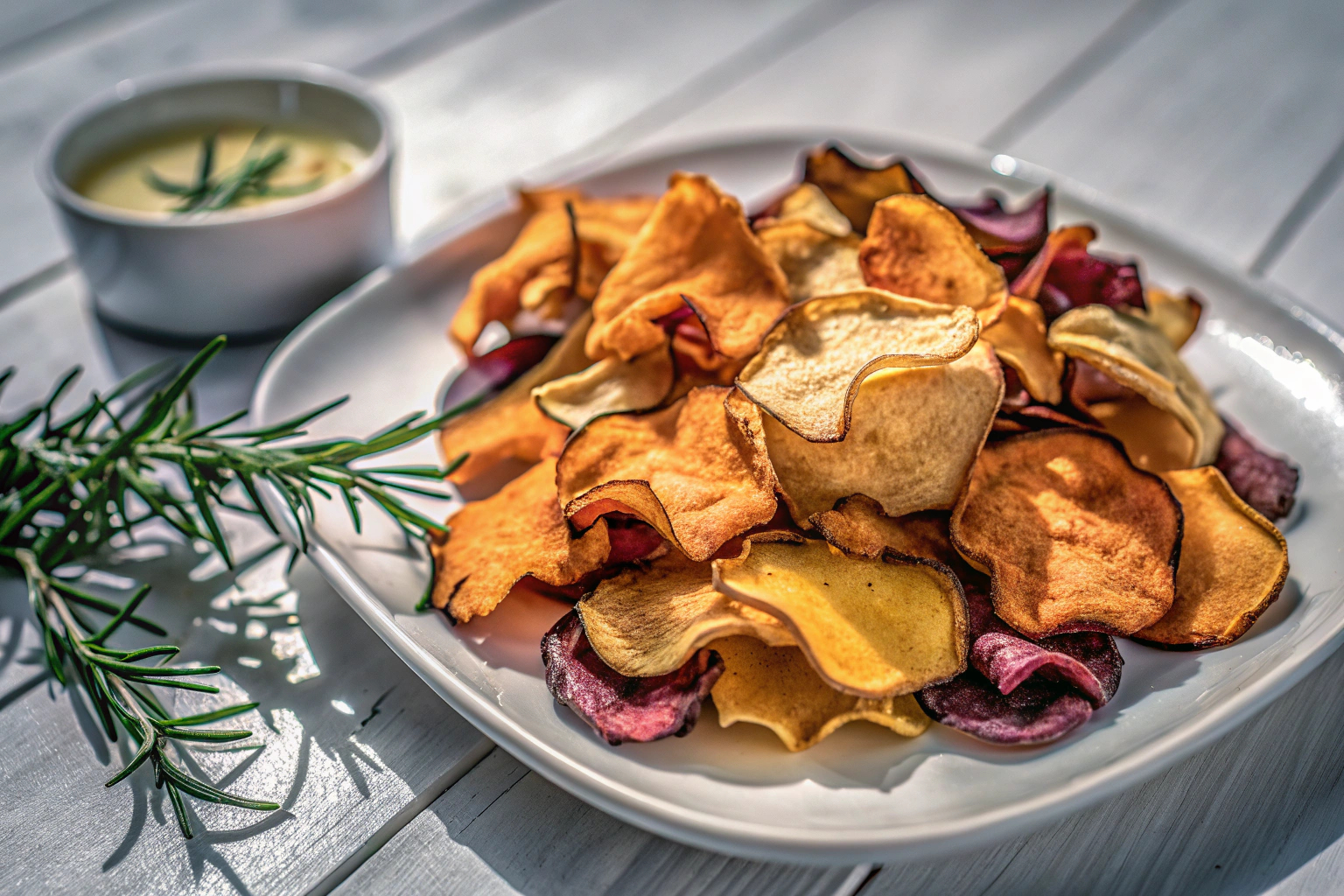 Gemüsechips aus der Heißluftfritteuse