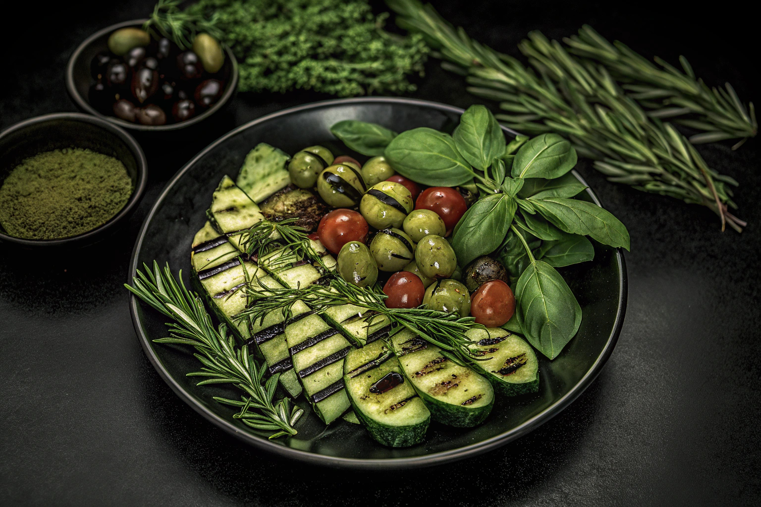 Teller mit mediterranen Delikatessen