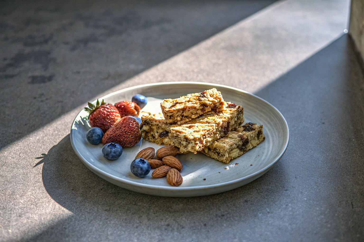 Müsli-Riegel und Beeren