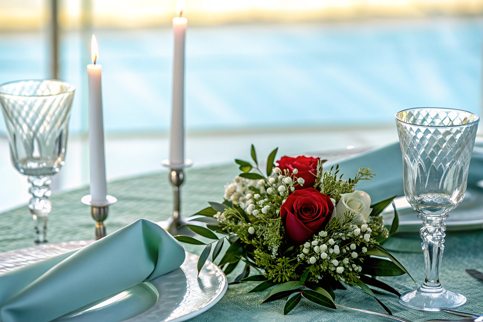 Romantisches Abendessen Valentinstag