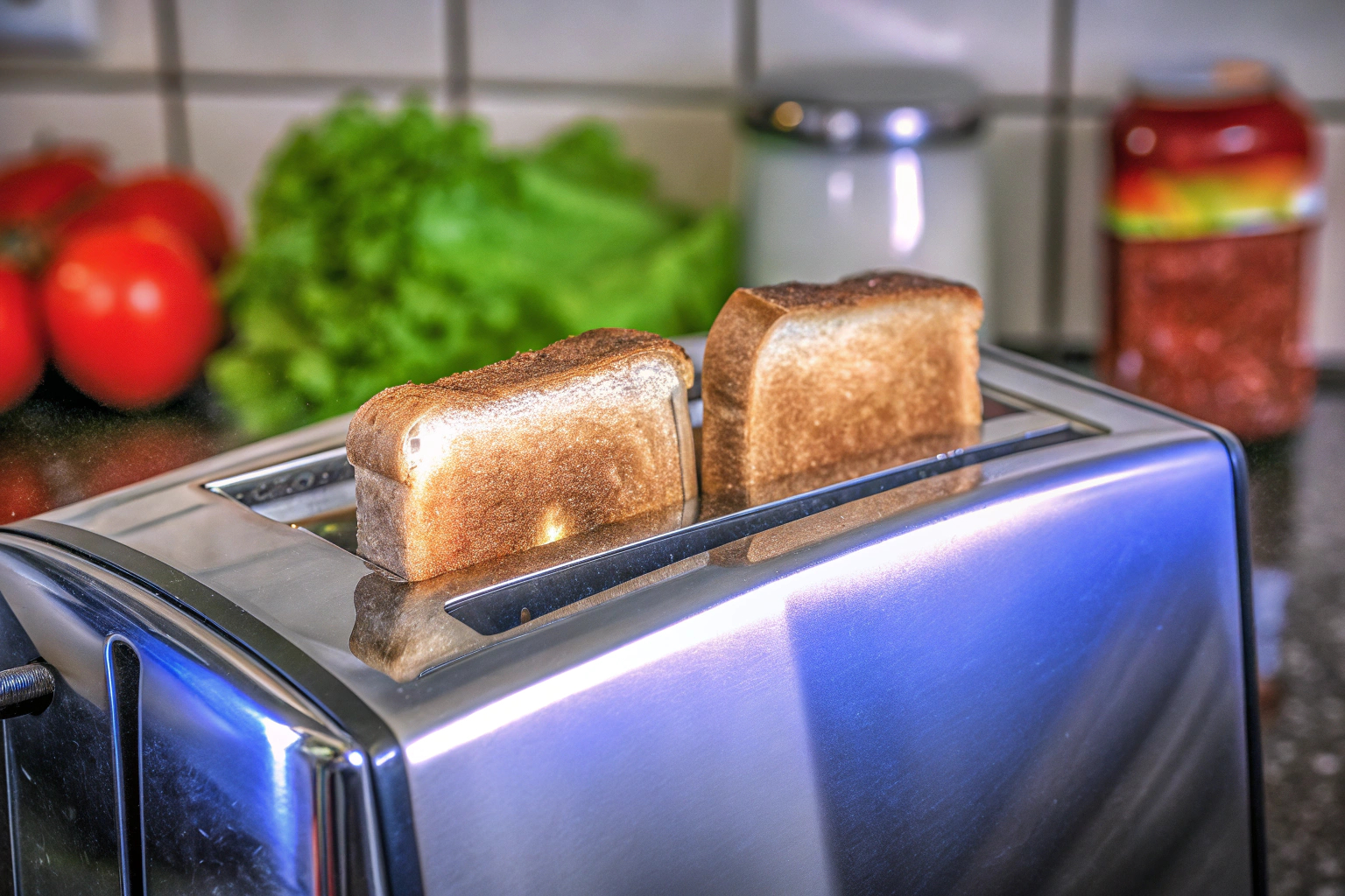Toaster mit Brot