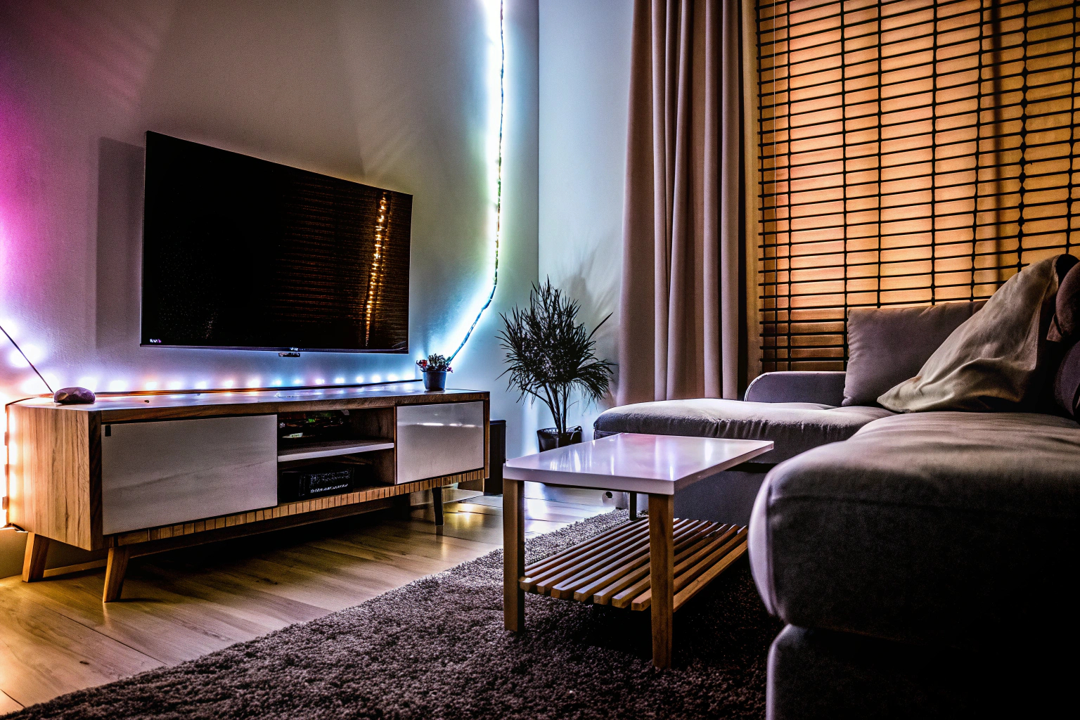LED-Streifen im Wohnzimmer