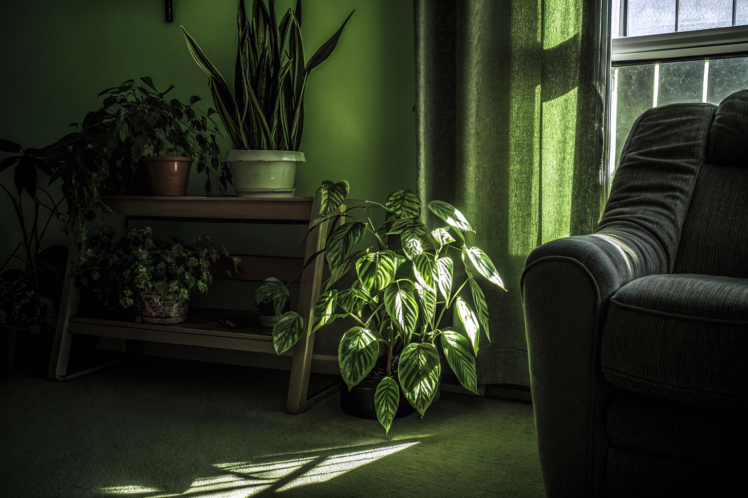 Indoor-Pflanzen im Wohnzimmer