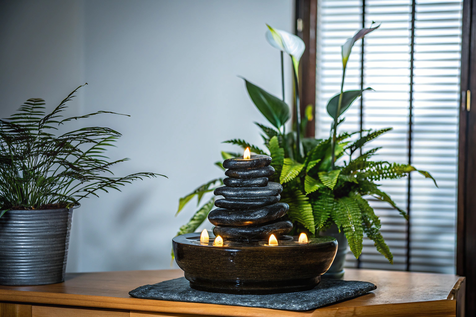 Zen'Light Zimmerbrunnen mit LED-Licht