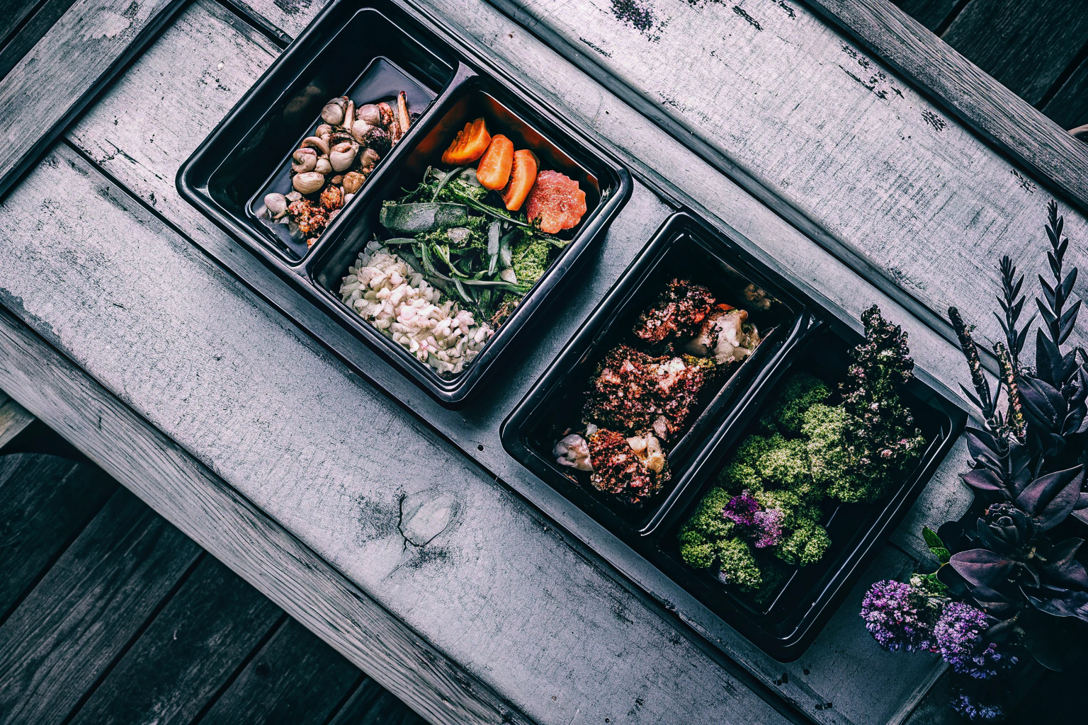 Meal Prep Boxen für Food-Präsentation