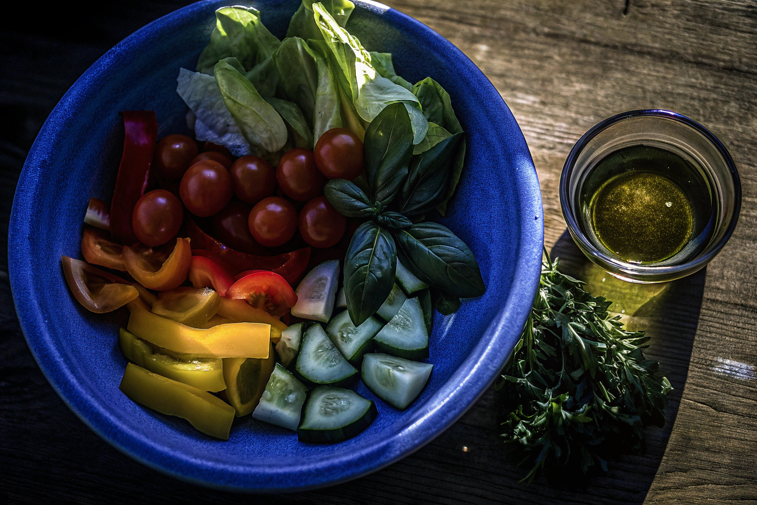 Verschiedene Salatzutaten