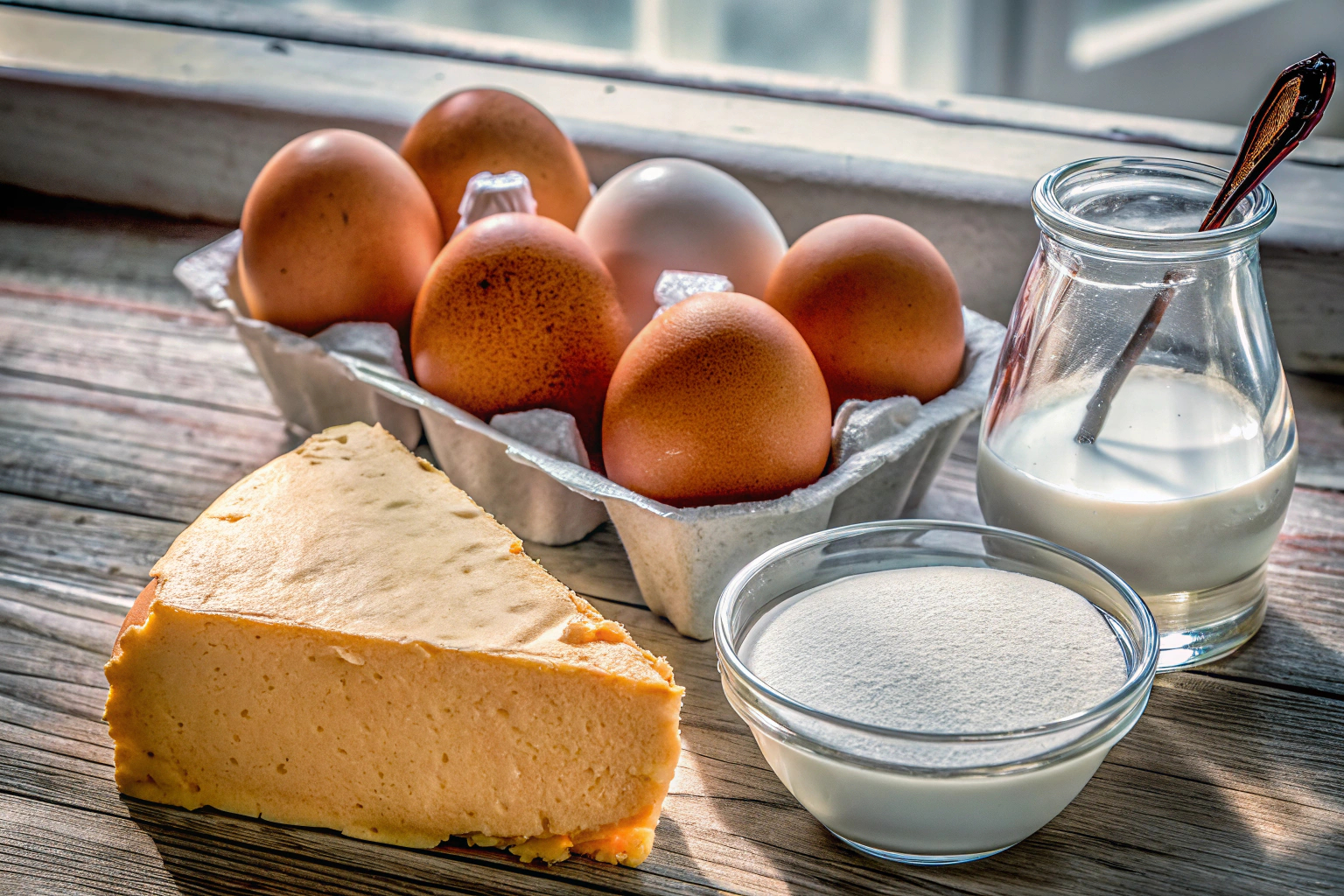 Zutaten für einen Cheesecake