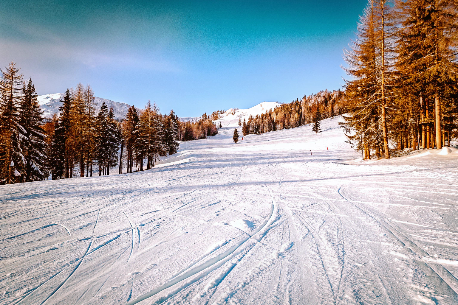 Familie beim Skifahren