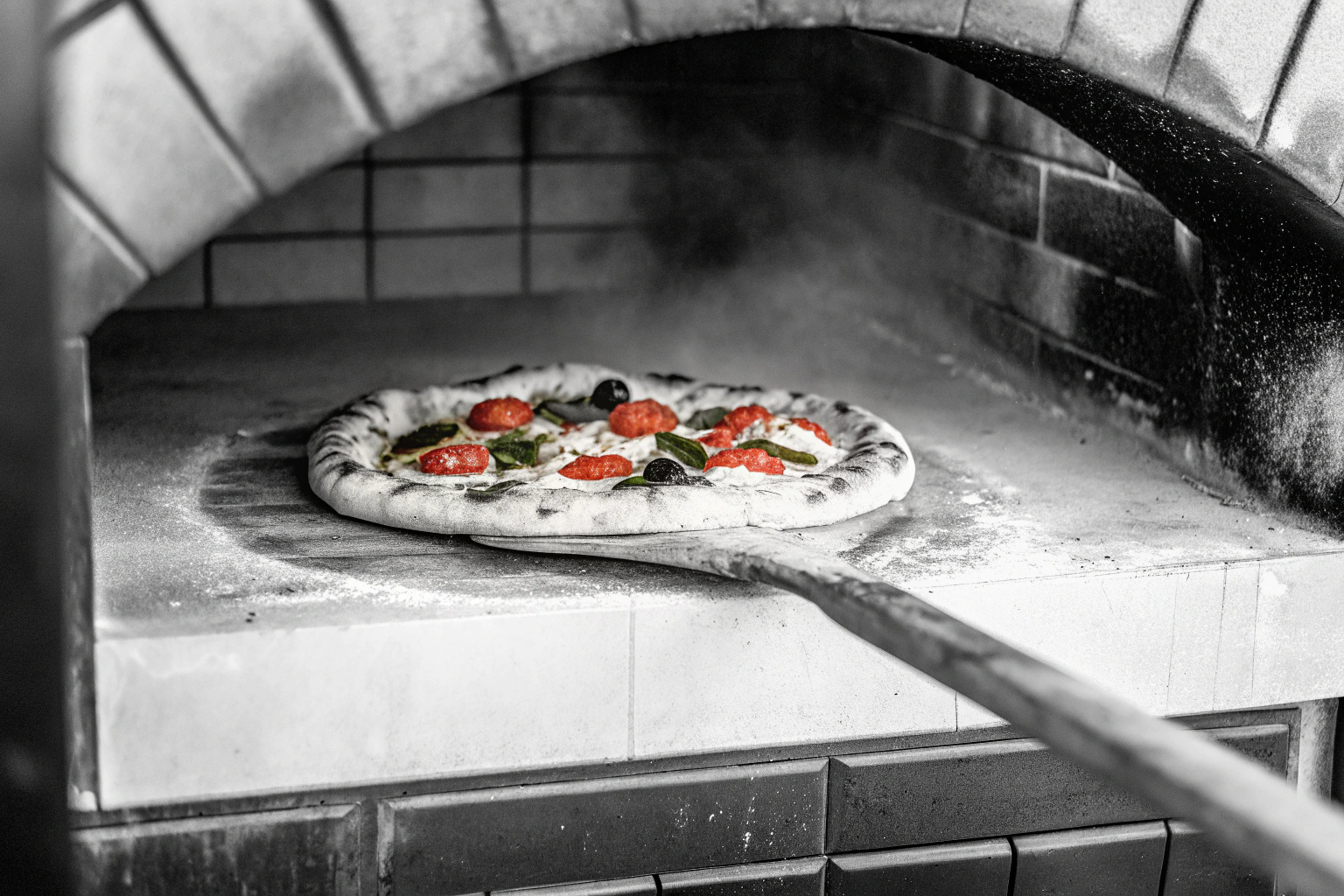 Pizza aus dem Ofen