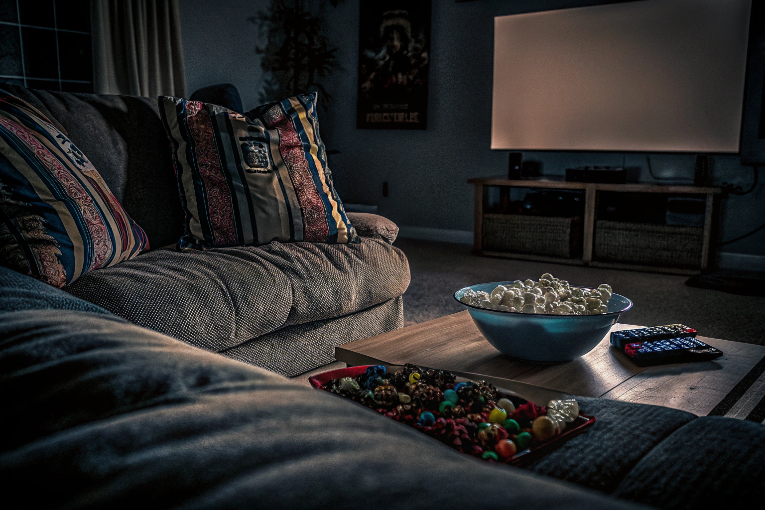 Filmabend Snacks auf der Couch
