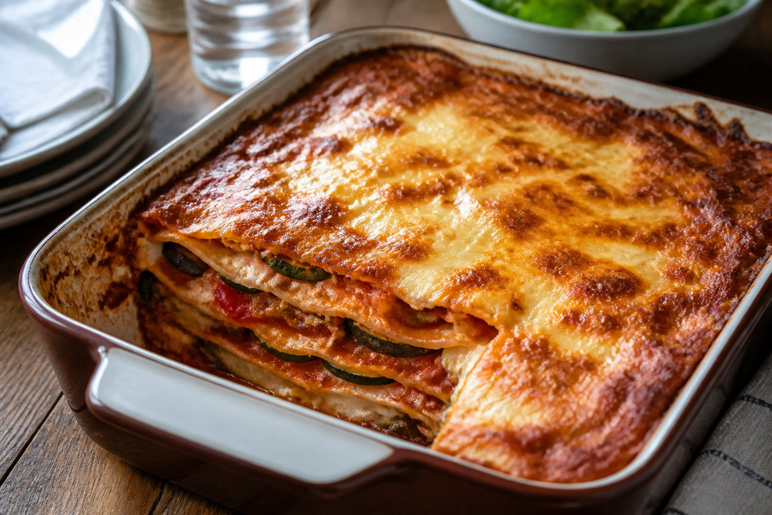 Gemüse-Lasagne aus Resten vom Ofengemüse