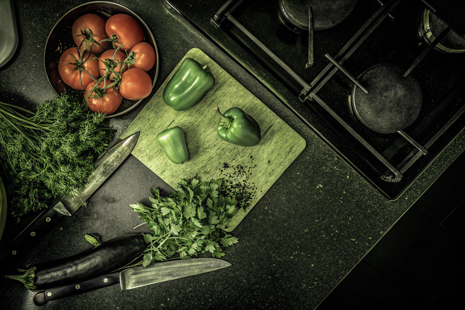 Gemeinsames Kochen von vegetarischen Gerichten