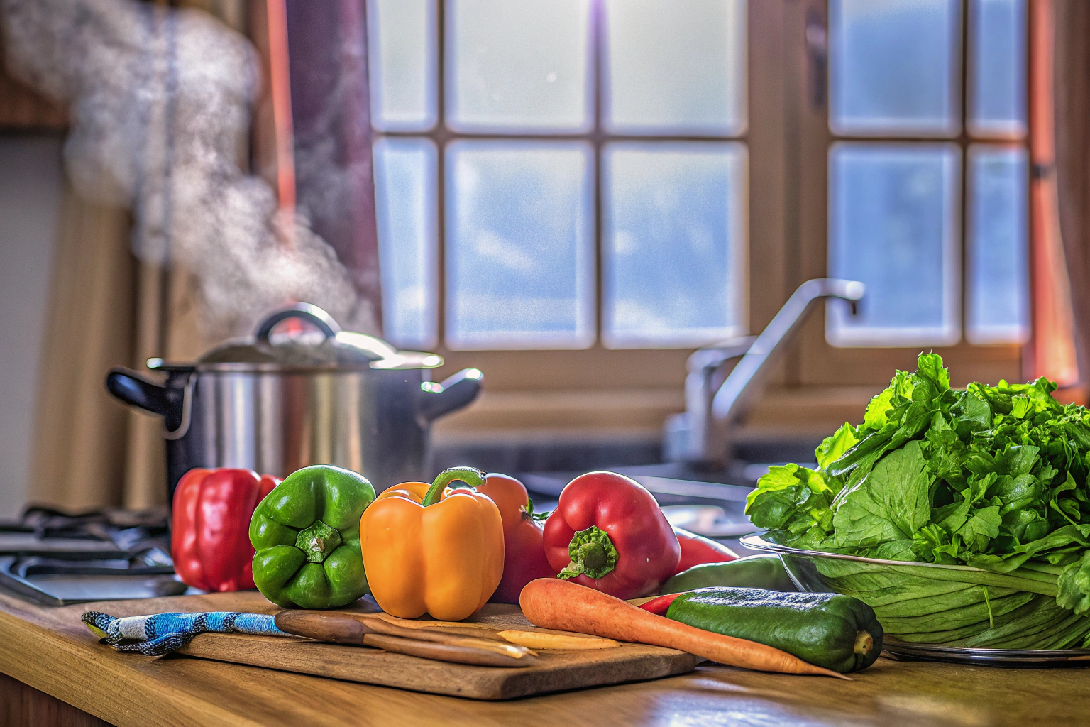 Mutter und Kind beim gemeinsamen Kochen