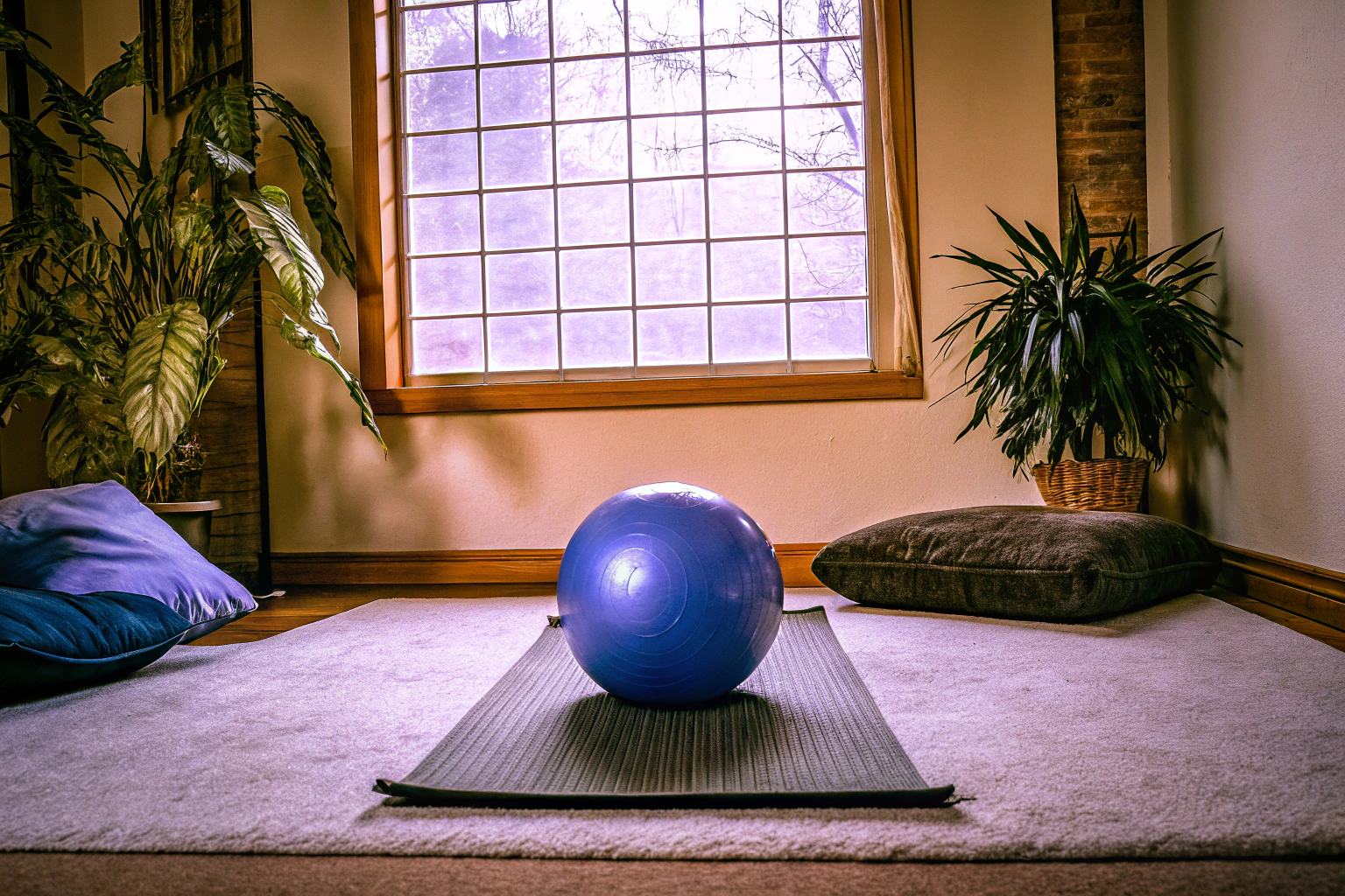 Yoga-Praxis mit Pilatesball