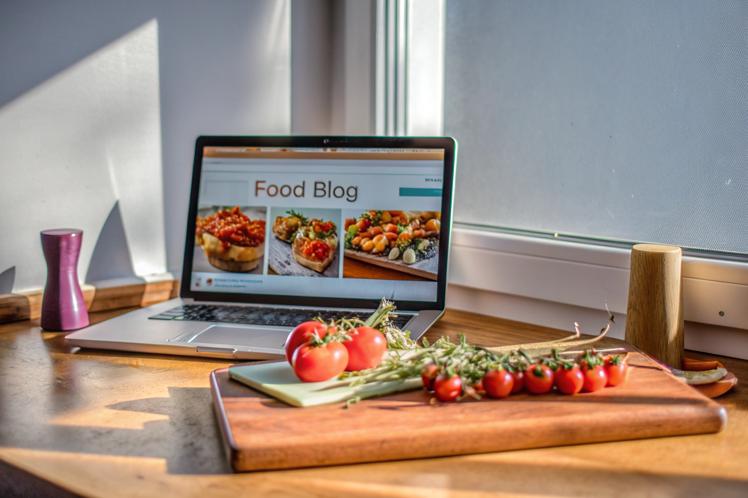 Jemand sucht nach Online-Rezepten